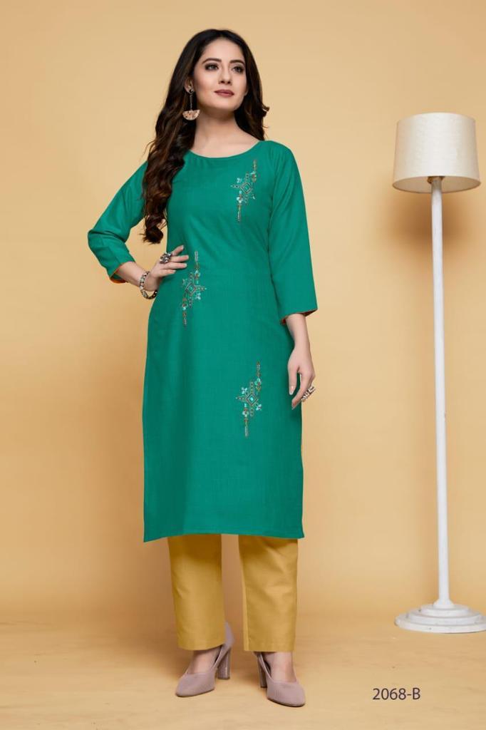 Signature 2 Regular Wear Cotton Fancy Designer Kurti Collection